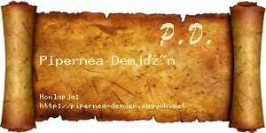 Pipernea Demjén névjegykártya